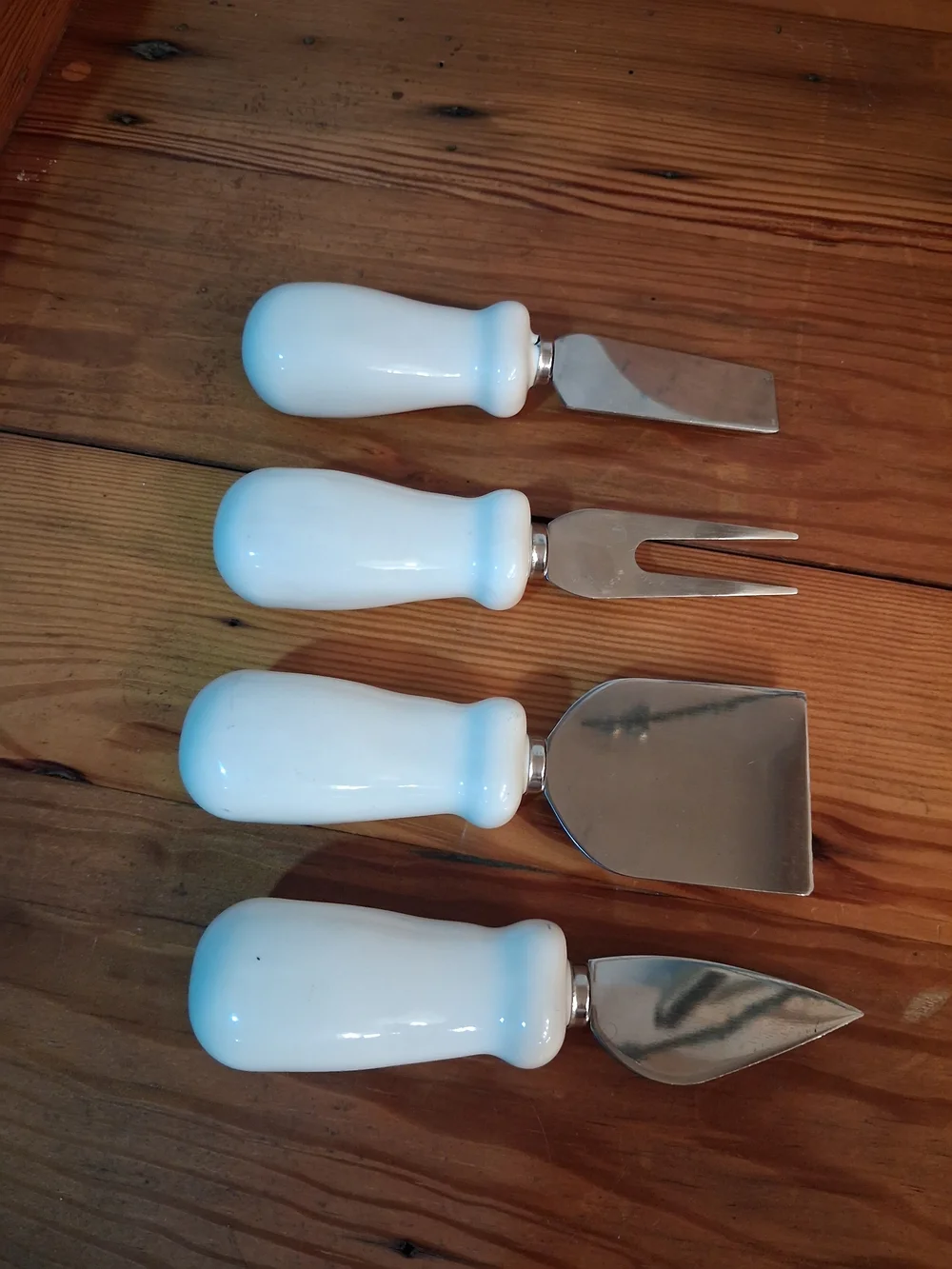 Rae Dunn White Cheese Serving Tools - Slice Sliver Spread Shave